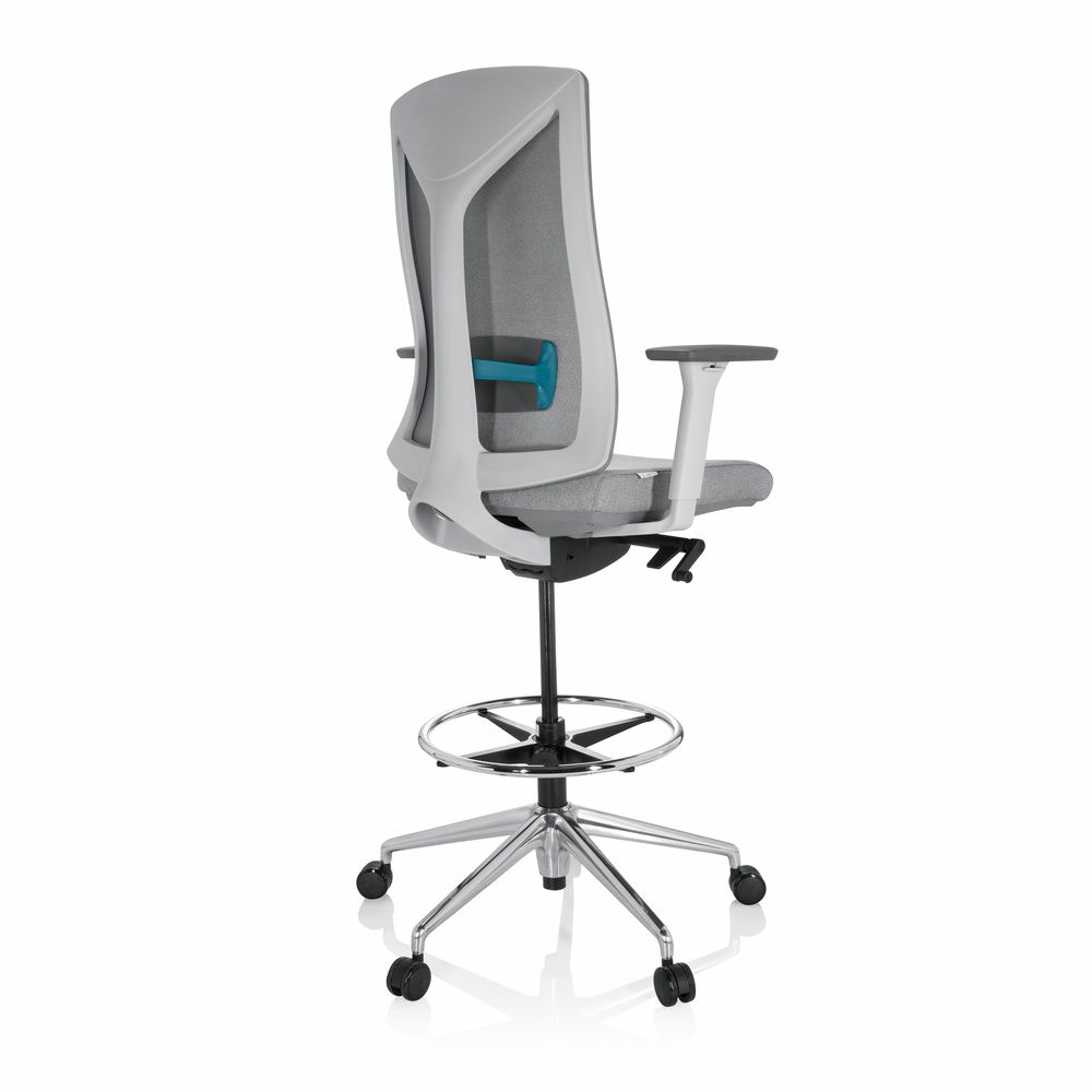 B-Ware Hjh Office Arbeitsstuhl Arbeitshocker Halifax Work Stoff Counterstuhl Hocker694