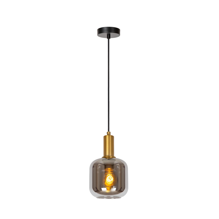 Lucide Pendelleuchte Hängelampe Joanet Glas Rauchgrau 1flammig ø16cm B-Ware - 5411212452641