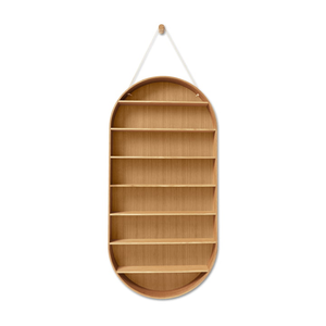 B-Ware Ferm Living Oval Dorm Wandregal Dekoregal Bücherregal Wand Regale Eiche Geölt