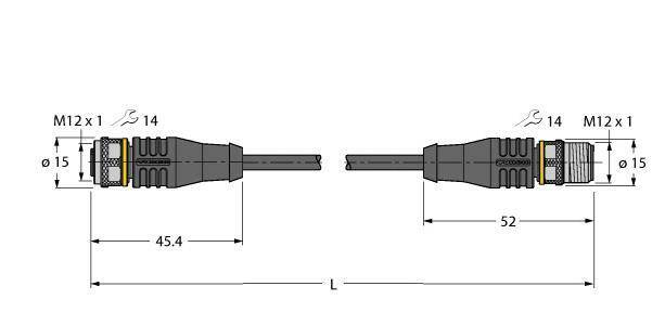 Turck 6626347 Sensor-/Aktor-Steckverbinder Verbinder Verbindungsleitung Leitung