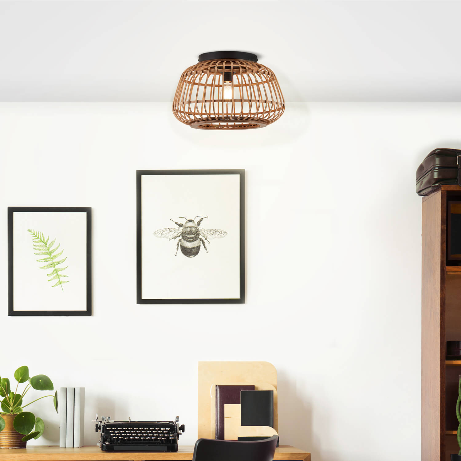 mokebo Deckenlampe Die Natürliche Deckenlampe Holzlampe Lampe 40x24,5 cm Holz - 4260669189201