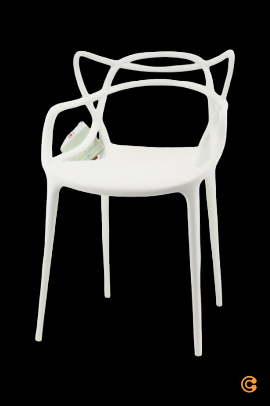 Chaise Kartell Masters de qualité inférieure, chaise de salle à manger, fauteuil, chaise de cuisine, blanche
