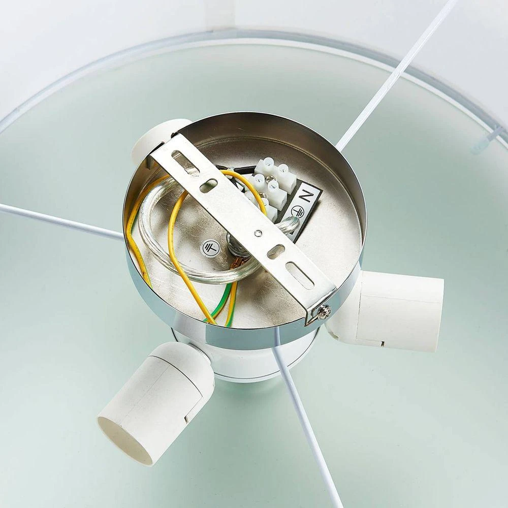 Plafonnier LED Lindby Tobia de qualité B, en organza, lampe de plafond, luminaire, culot E27 