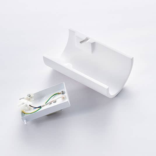 B-Ware Lindby Colja Gipswandleuchte Wandleuchte Wandlampe Wandlicht Lampe Weiß Halbr219