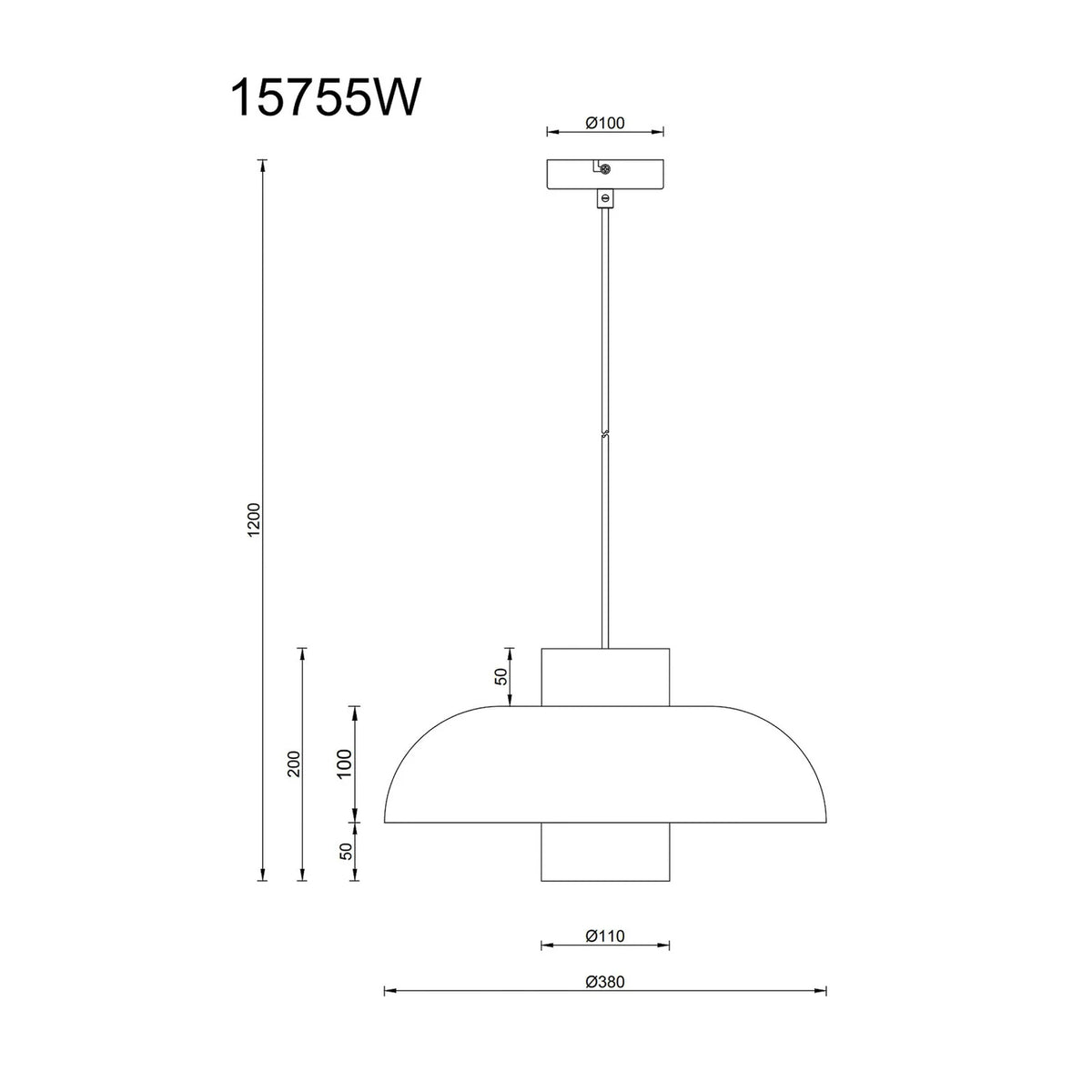 Globo Pendellampe Hängelampe Lowe weiß matt Metall - 1728017