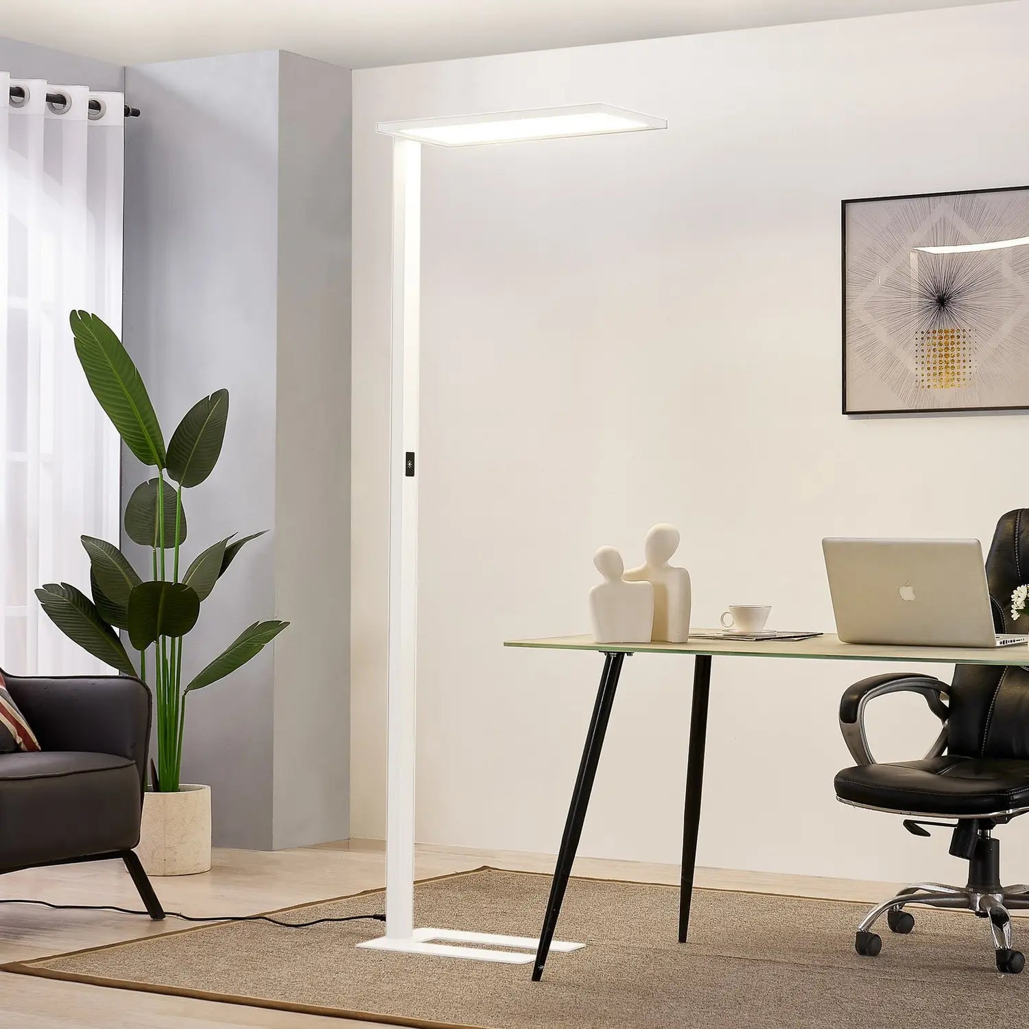 B-Ware Stehleuchte Stehlampe Led Prios Büro Leuchte Lampe Weiß Dimmbar Touchdimmer747 - 4251911755541