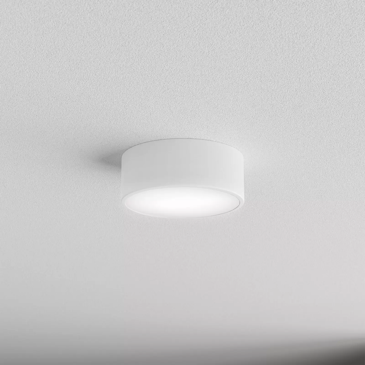 Plafonnier Cleo Ø 20 cm IP54 en métal blanc E27, spot