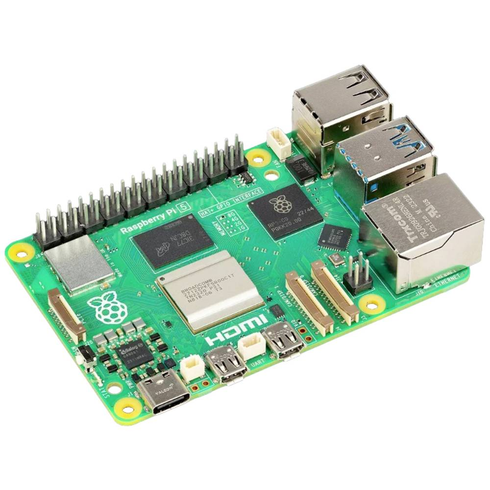 Raspberry Pi 5 B 8 GB 4 x 2.4 GHz Raspberry Pi Single-Board-Computer LAN/HDMI