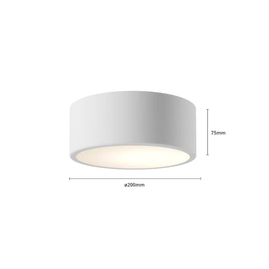 Euluna Deckenlampe Cleo 20 Cm Weiß Deckenlampe Lampe Leuchte Rund Stahl Glas B-Ware