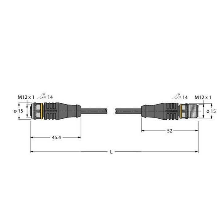 Turck 6626355 Sensor-/Aktor-Steckverbinder konfektioniert 1 m Industriestecker