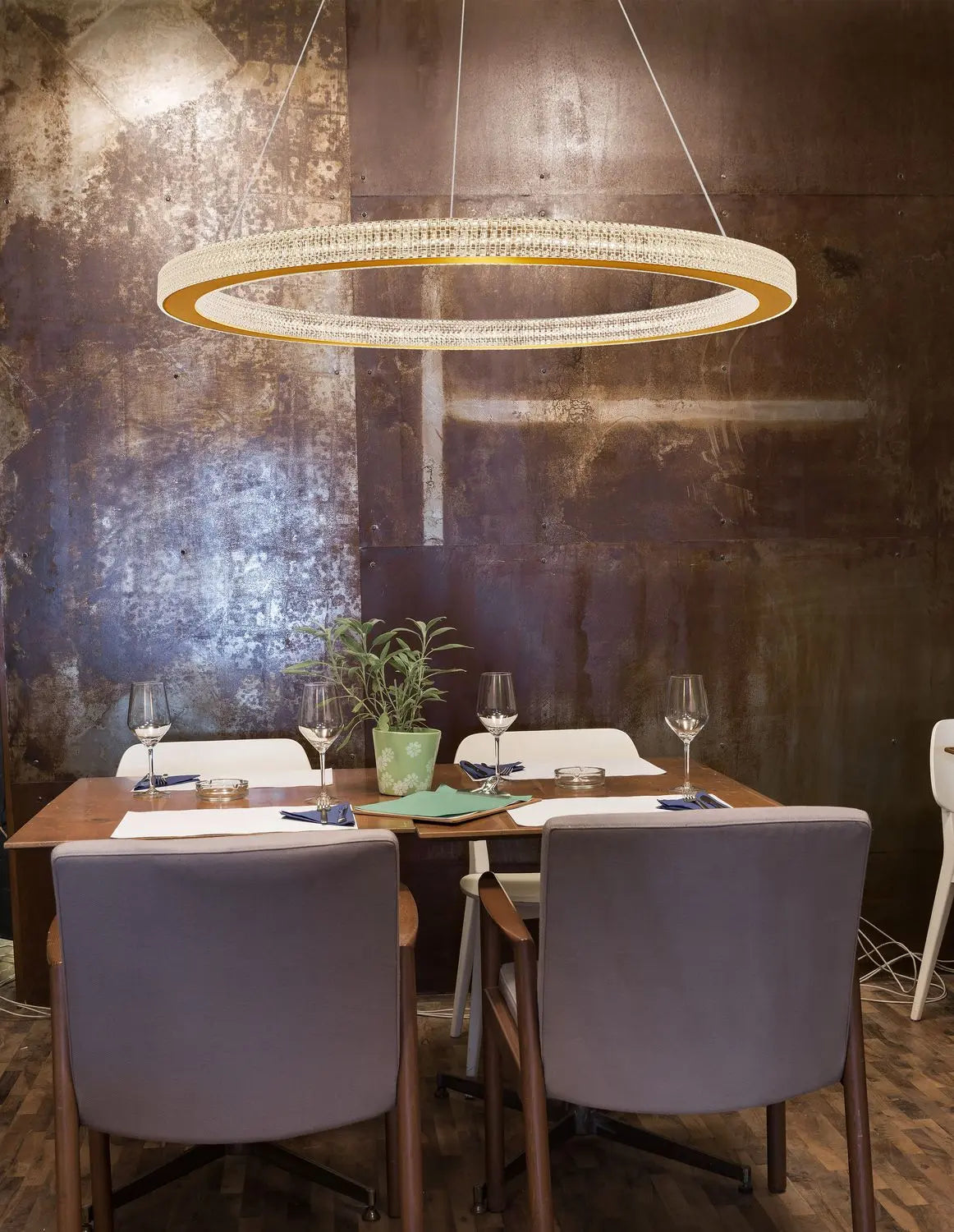 B-Ware Nova Luce Pendelleuchte Hängeleuchte Led Fiore Gold Warmweiß Dimmbar 80 Cm 80 W - 5212017424143