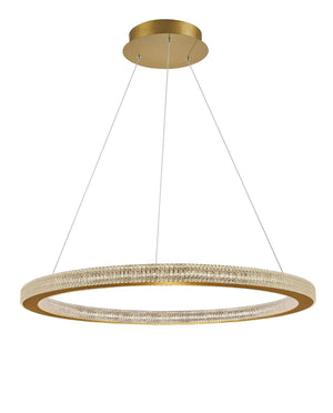 B-Ware Nova Luce Pendelleuchte Hängeleuchte Led Fiore Gold Warmweiß Dimmbar 80 Cm 80 W