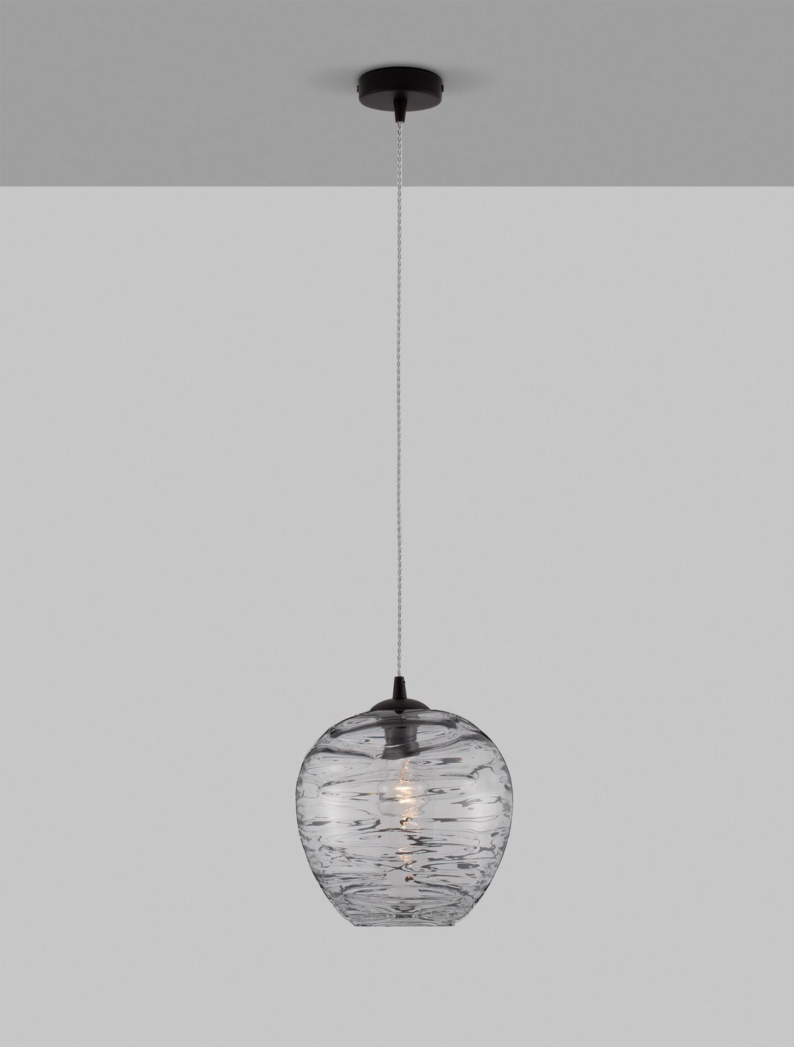 Nova Luce Pendelleuchte Hängeleuchte EVLEEN Schwarz Metall Glas E27 LED 120 cm - 5212017434432