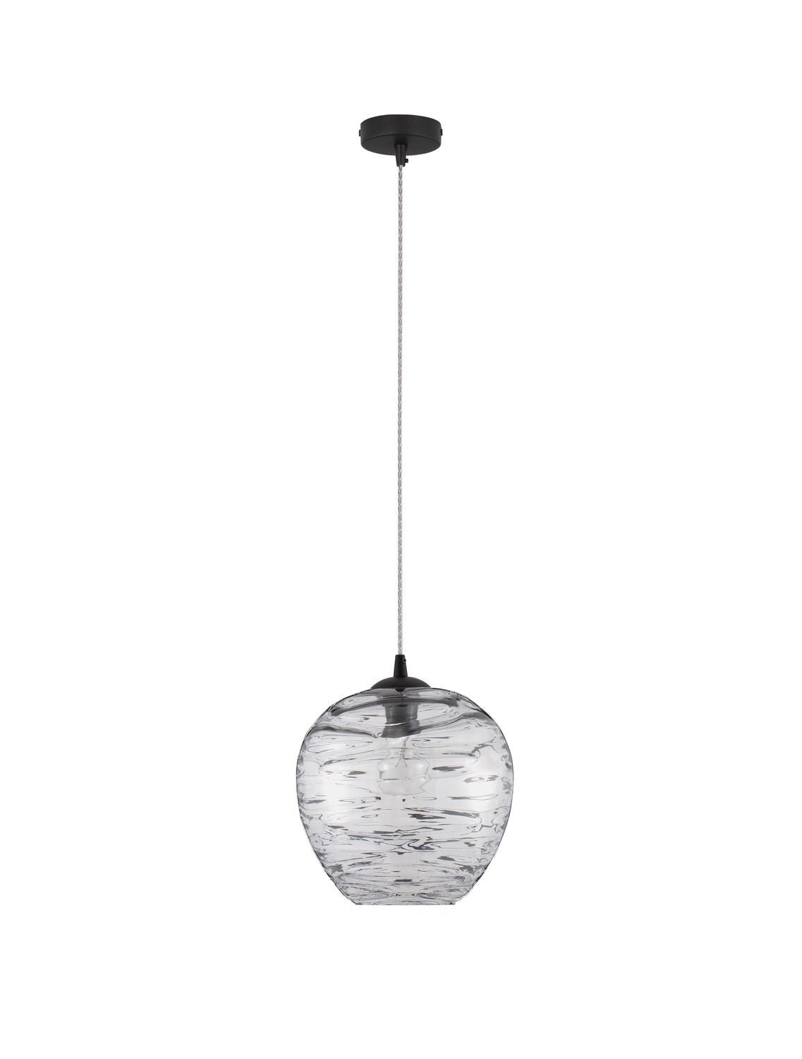 Nova Luce Pendelleuchte Hängeleuchte EVLEEN Schwarz Metall Glas E27 LED 120 cm - 5212017434432