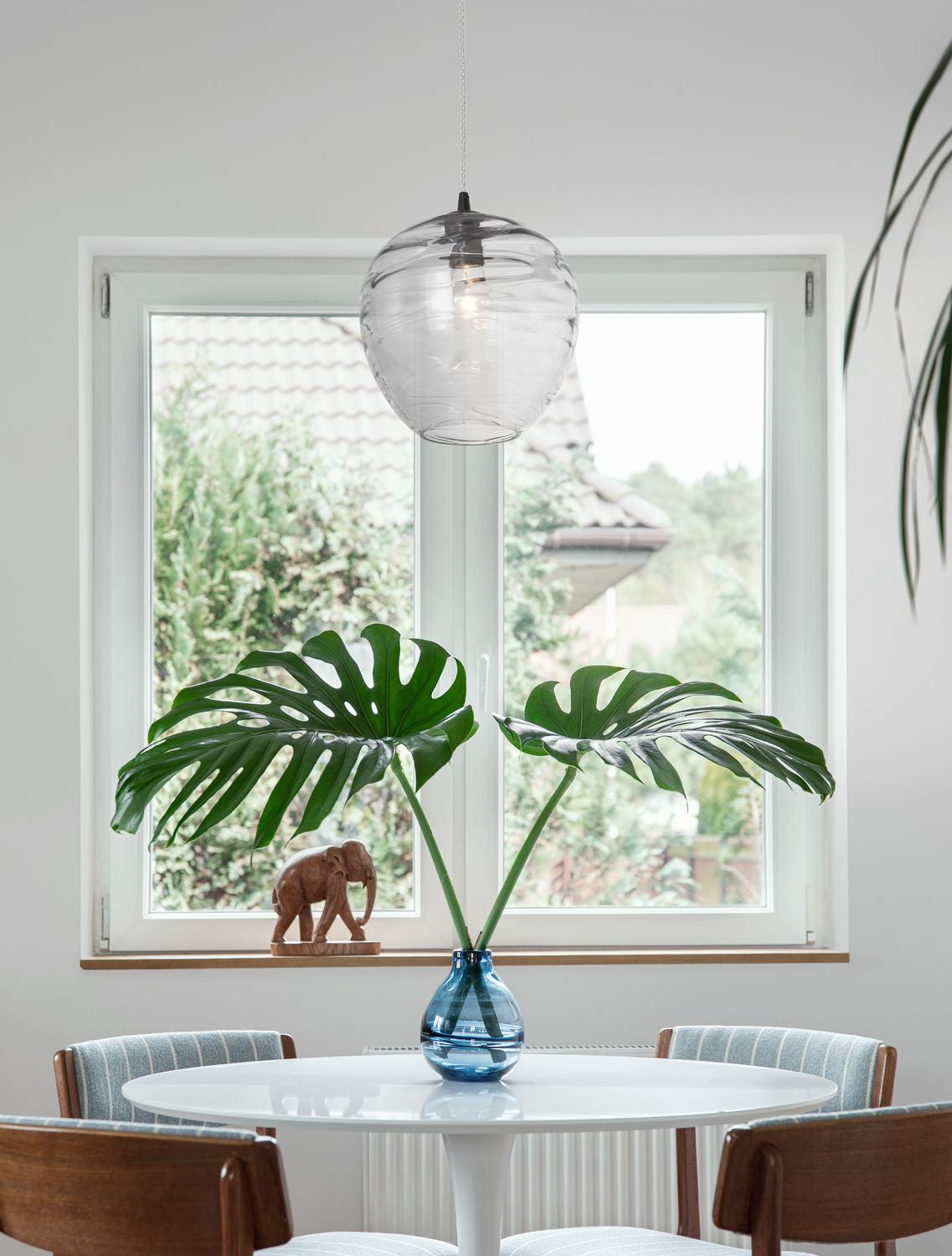 Nova Luce Pendelleuchte Hängeleuchte EVLEEN Schwarz Metall Glas E27 LED 120 cm - 5212017434432