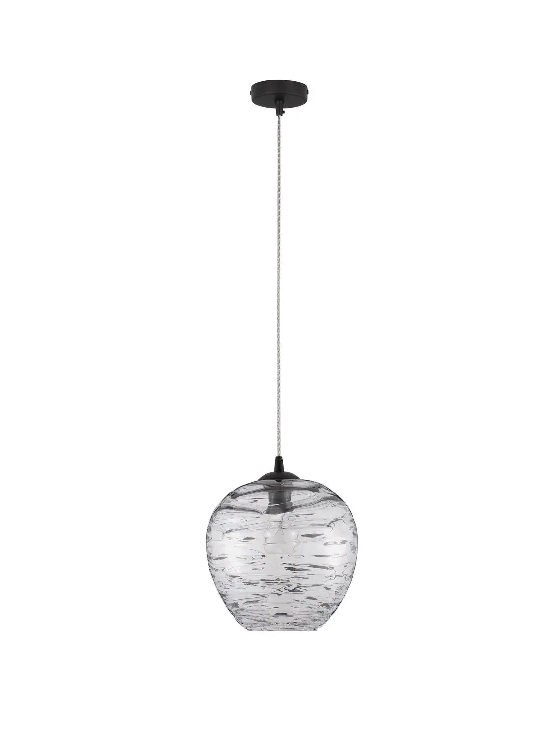 B-Ware Nova Luce Pendelleuchte Hängeleuchte Evleen Schwarz Metall Glas E27 Led 120 Cm - 5212017434432