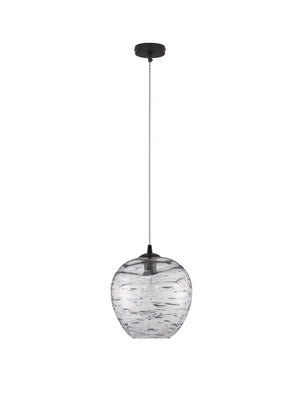 B-Ware Nova Luce Pendelleuchte Hängeleuchte Evleen Schwarz Metall Glas E27 Led 120 Cm