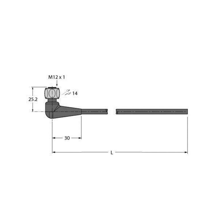 Turck 6934512 Sensor-/Aktor-Anschlussleitung 20m Industriesteckverbinder Stecker