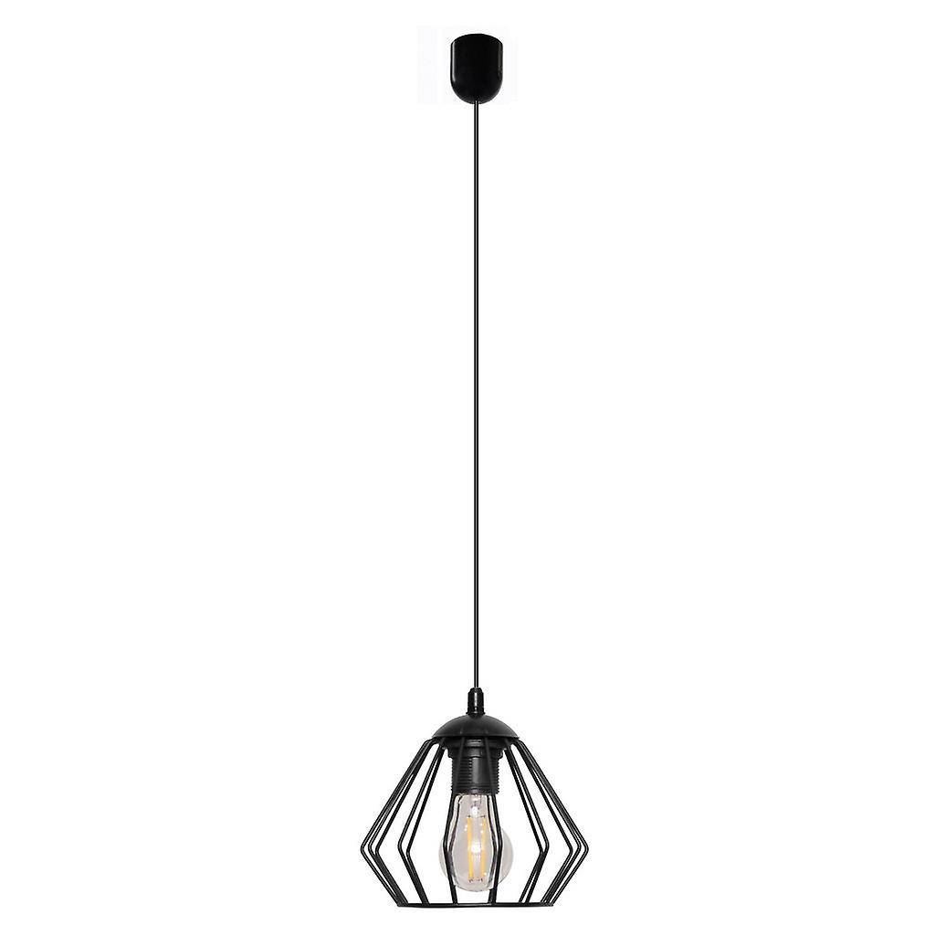 Helam Agat Drahtrahmen Pendelleuchte Deckenleuchte Schwarz 18cm Lampe Leuchte
