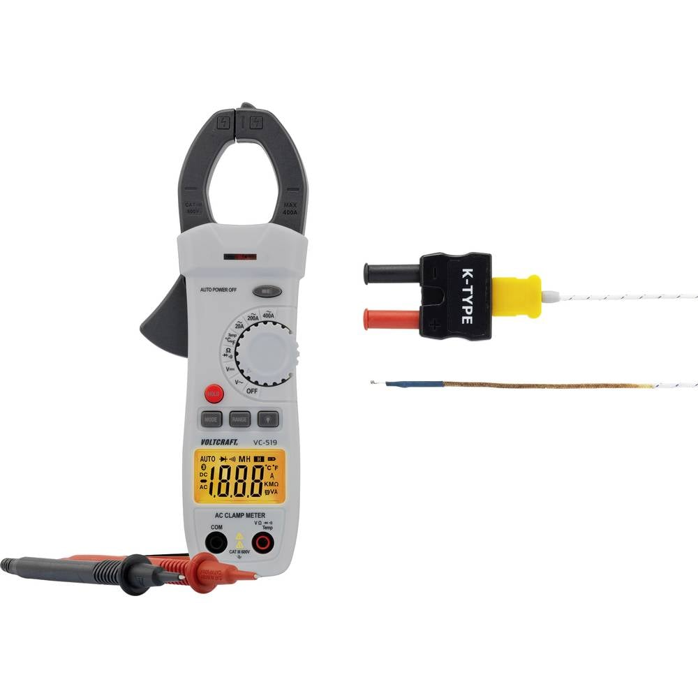 VOLTCRAFT VC-519 Stromzange kalibriert (ISO) digital CAT III 600 V Multimeter