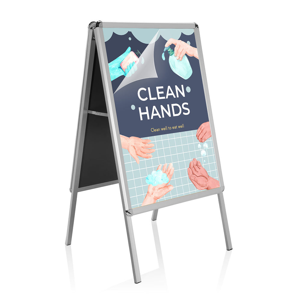 hjh OFFICE Kundenstopper Gehwegaufsteller Plakatständer Aluminium AGENDA II - 4064323028536