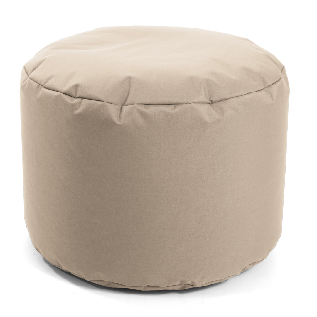 Mokebo Outdoor Pouf O. Hocker 60x40cm In Beige Für Balkon & Garten 'Der Ruhep9 B-Ware