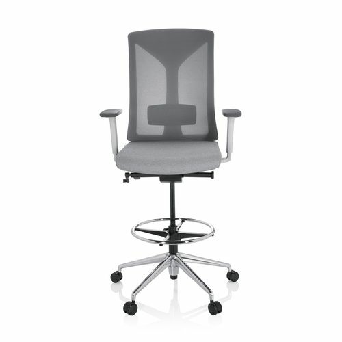 B-Ware Hjh Office Arbeitsstuhl Arbeitshocker Halifax Work Stoff Counterstuhl Hocker694