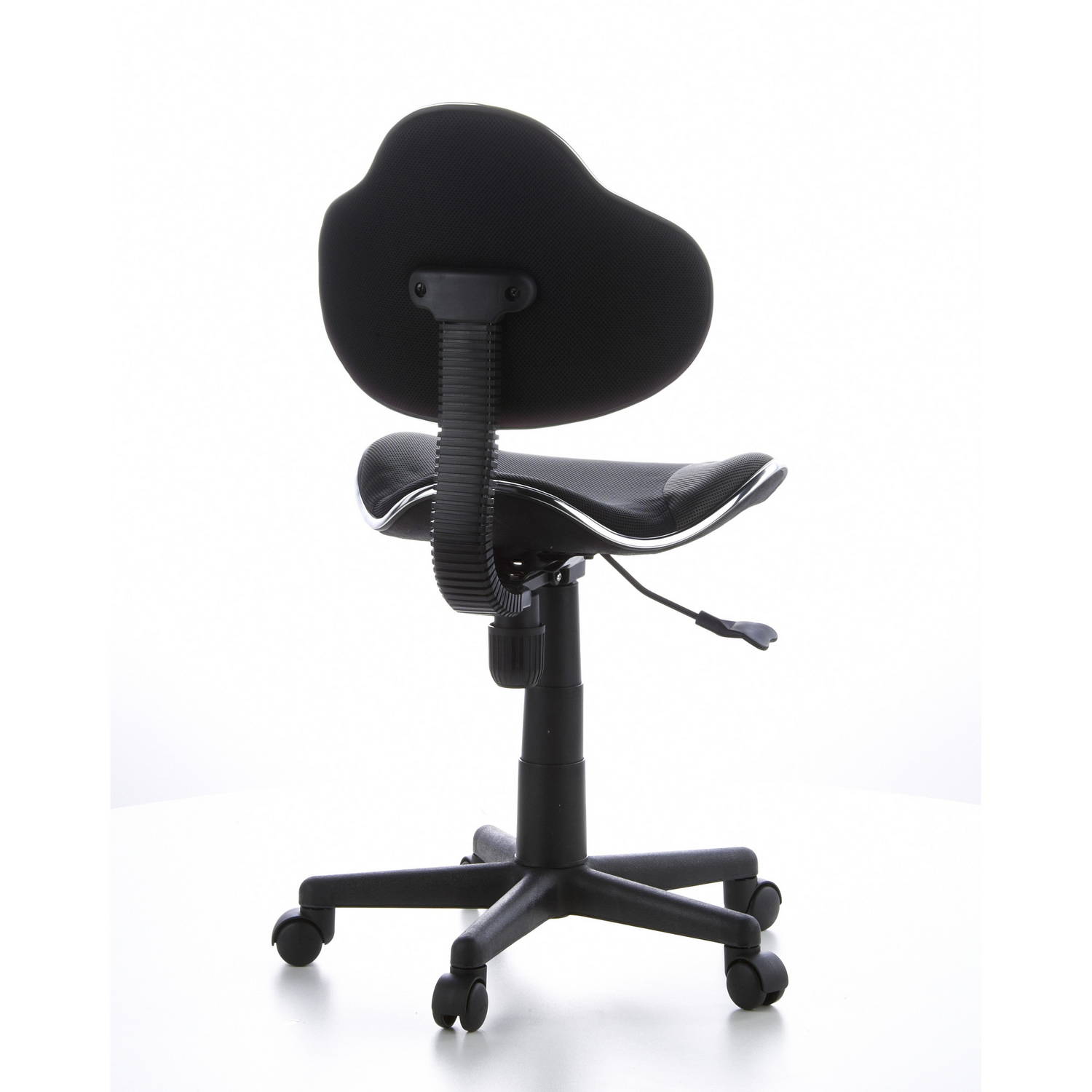 Chaise de bureau enfant Kiddy Gti 2 en tissu noir et gris, de qualité B (Hjh Office).