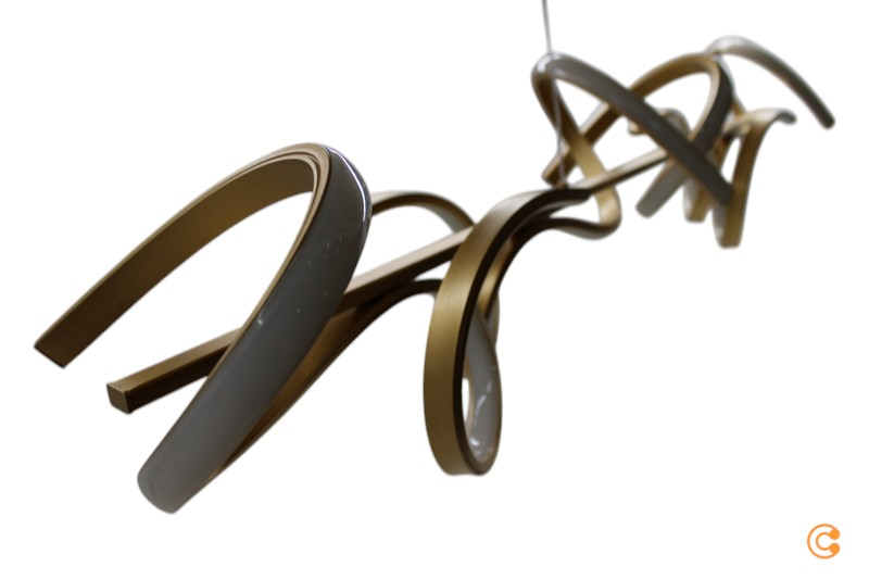Just Light. Led Pendelleuchte Curls Hängelampe Deckenlampe Led Messing Matt B-Ware - 4043689959890