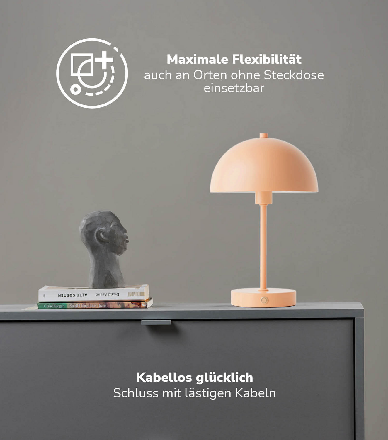 Mokebo  'Der Leuchtturm' Leuchte Nachttischlampe Tischlampe Pfirsich Usb Led