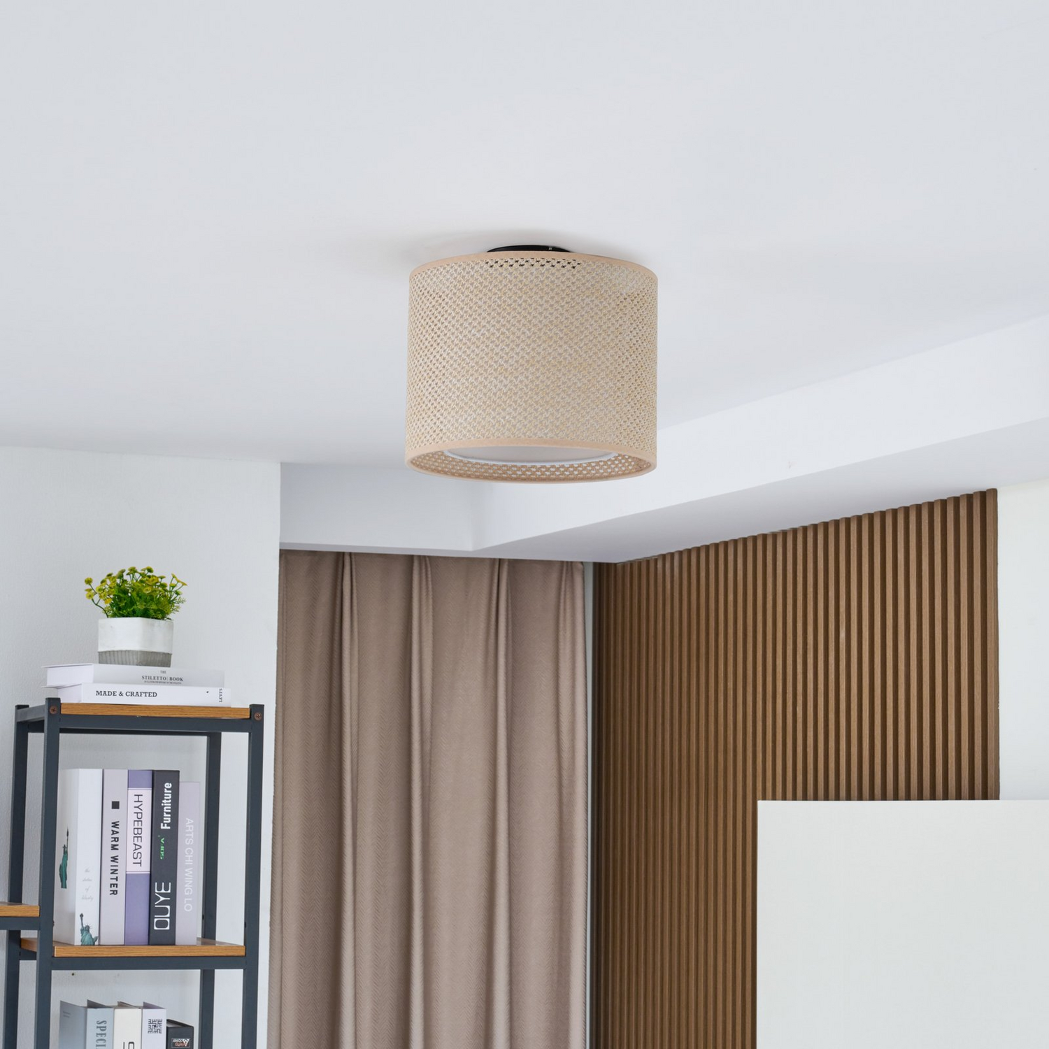 B-Ware Lindby Soula Deckenleuchte Deckenlampe Deckenlicht Leuchte Lampe Stoff ø 26167