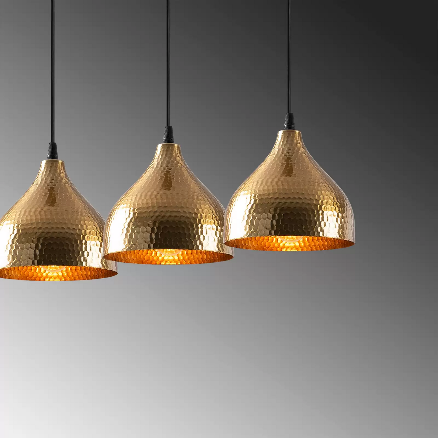 B-Ware Opviq Hängeleuchte Tattoo 6212 Hängelampe Deckenlampe E27 3 Flammig Linear Gold