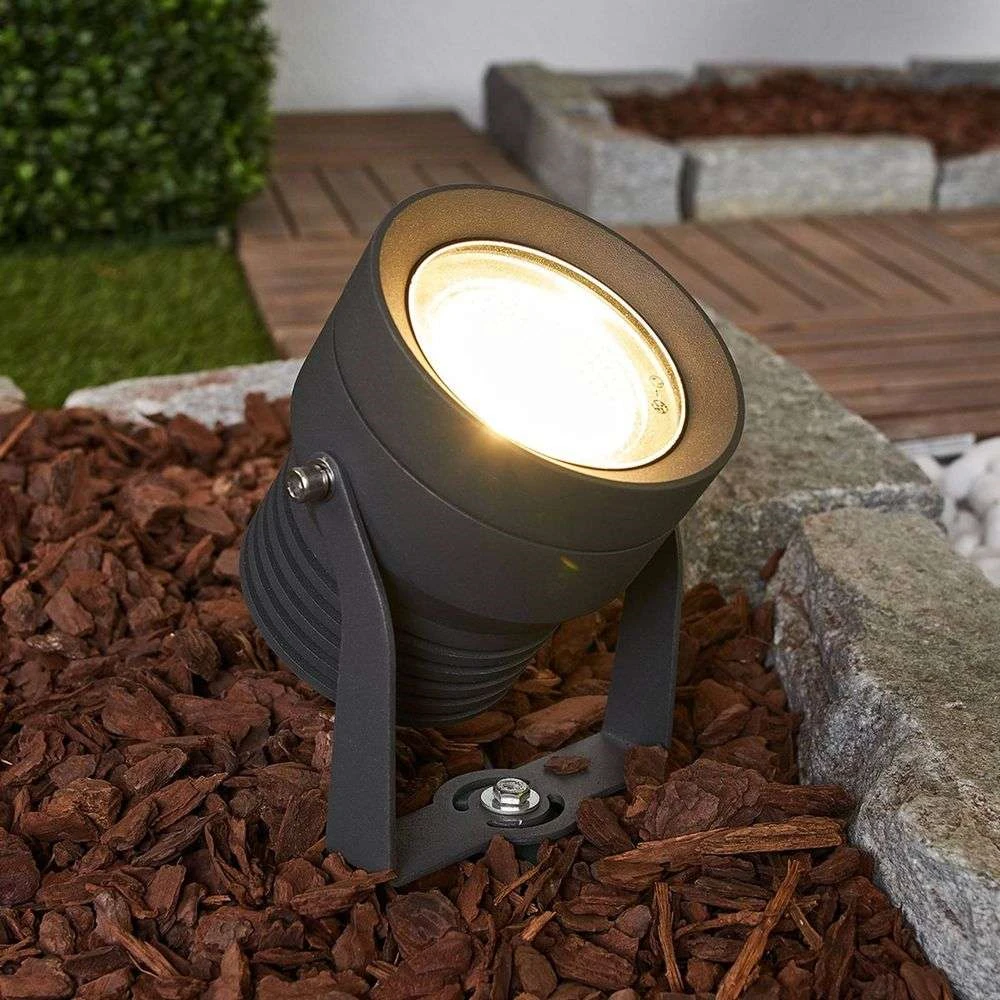 Lucande Led Außenstrahler Leuchte Lampe Spot Irina In Alu Aus Aluminium1 Flammig B-Ware