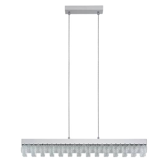 Suspension LED Lucande Bayano avec cristaux, lampe suspendue, luminaire 