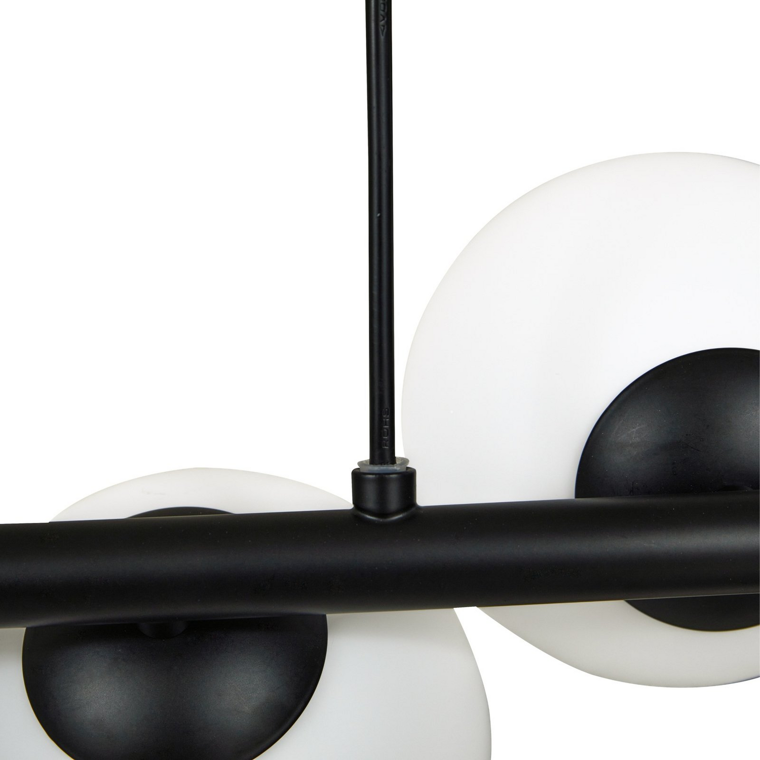 B-Ware Lucande Hängeleuchte Isandro Hängelampe Leuchte Lampe Schwarz / Opal 7 Flammig