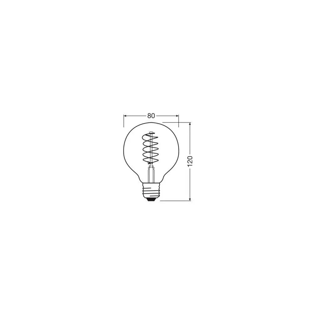 B-Ware Osram Led Lampe Glühbirne E27 Globeform Warmweiß Dimmbar 7 W 80 X 120 Mm 6 Stück - 4099854090820