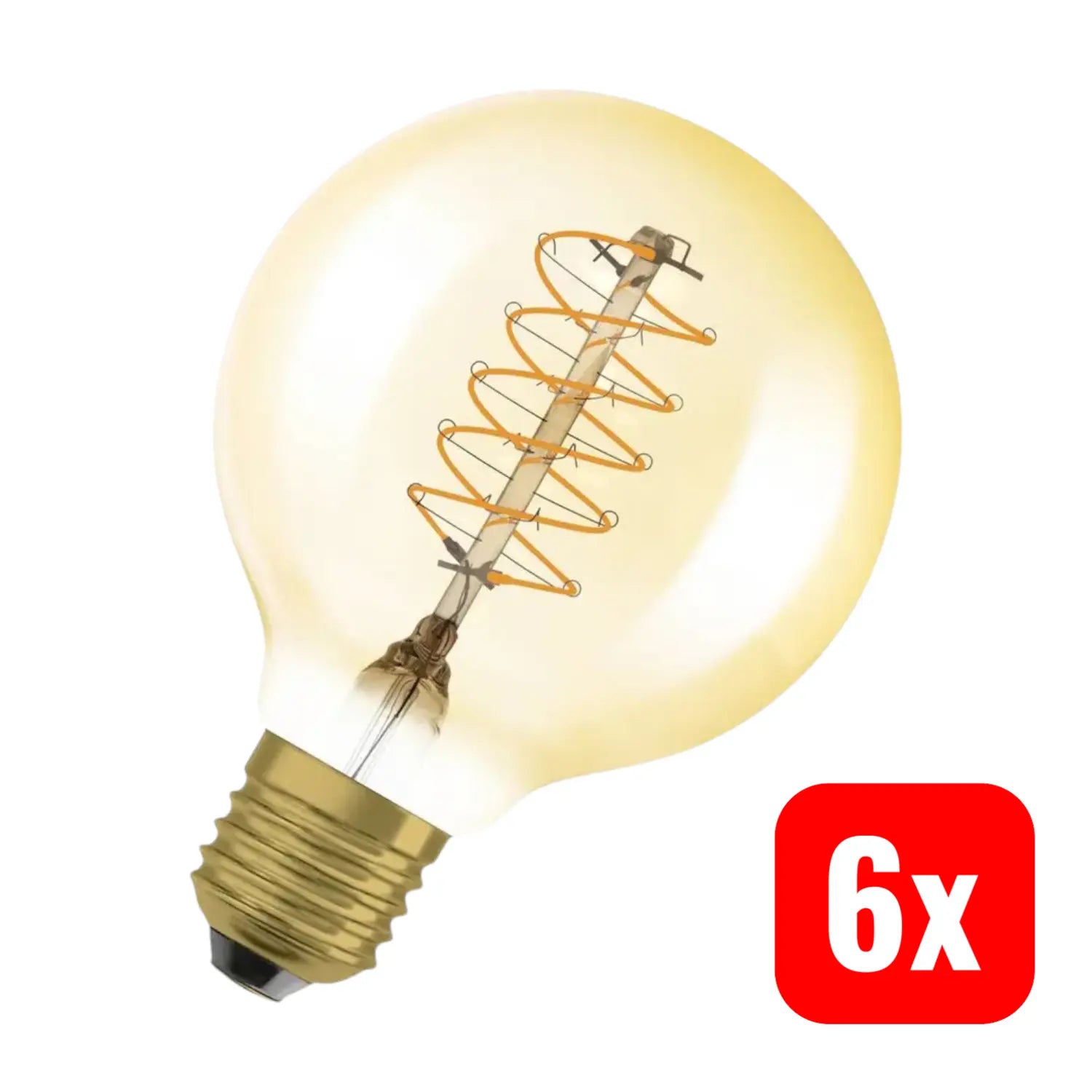 B-Ware Osram Led Lampe Glühbirne E27 Globeform Warmweiß Dimmbar 7 W 80 X 120 Mm 6 Stück - 4099854090820