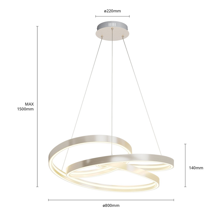 Lucande Gunbritt Led Hängeleuchte Deckenlampe Pendelleuchte Leuchte Lampe 80738 B-Ware - 4251096572681