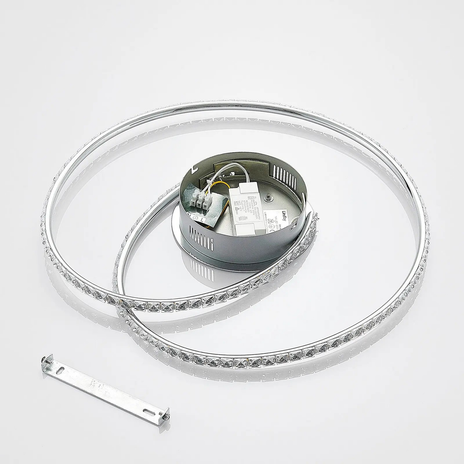 B-Ware Lindby Joline Led Deckenlampe Deckenleuchte Leuchte Lampe Licht Kristall 45 Cm