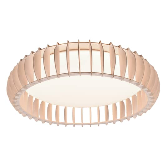 Reality Leuchten LED-Deckenleuchte Deckenlampe Lampe Monte CCT Ø 60 cm holz hell