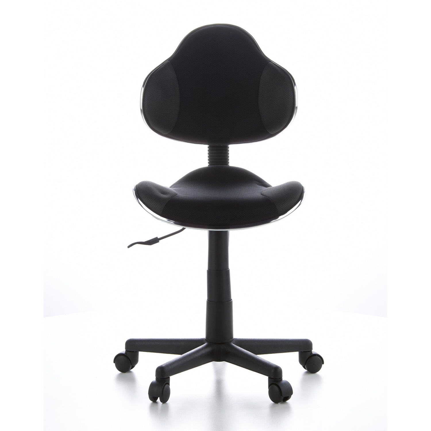 Chaise de bureau enfant Kiddy Gti 2 en tissu noir et gris, de qualité B (Hjh Office).