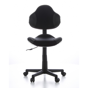 Chaise de bureau enfant Kiddy Gti 2 en tissu noir et gris, de qualité B (Hjh Office).