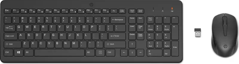 Hp Tastatur Maus Kombination Computermaus Set Keyboard Schwarz B-Ware - 195161923739