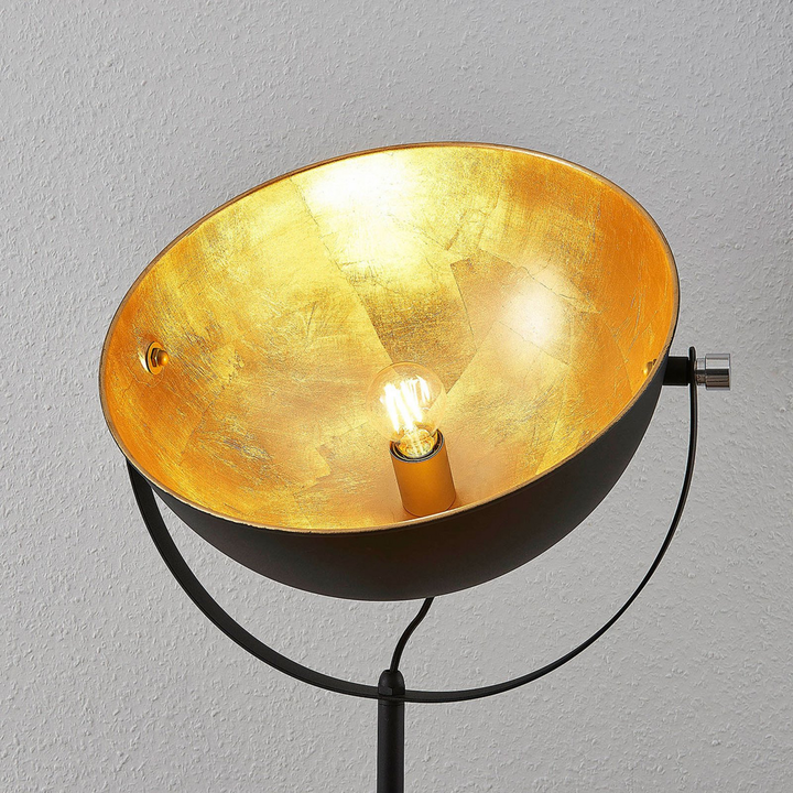 Lindby Stehleuchte Muriel Stehlampe Standleuchte Lampe Leuchte E27 schwarz gold