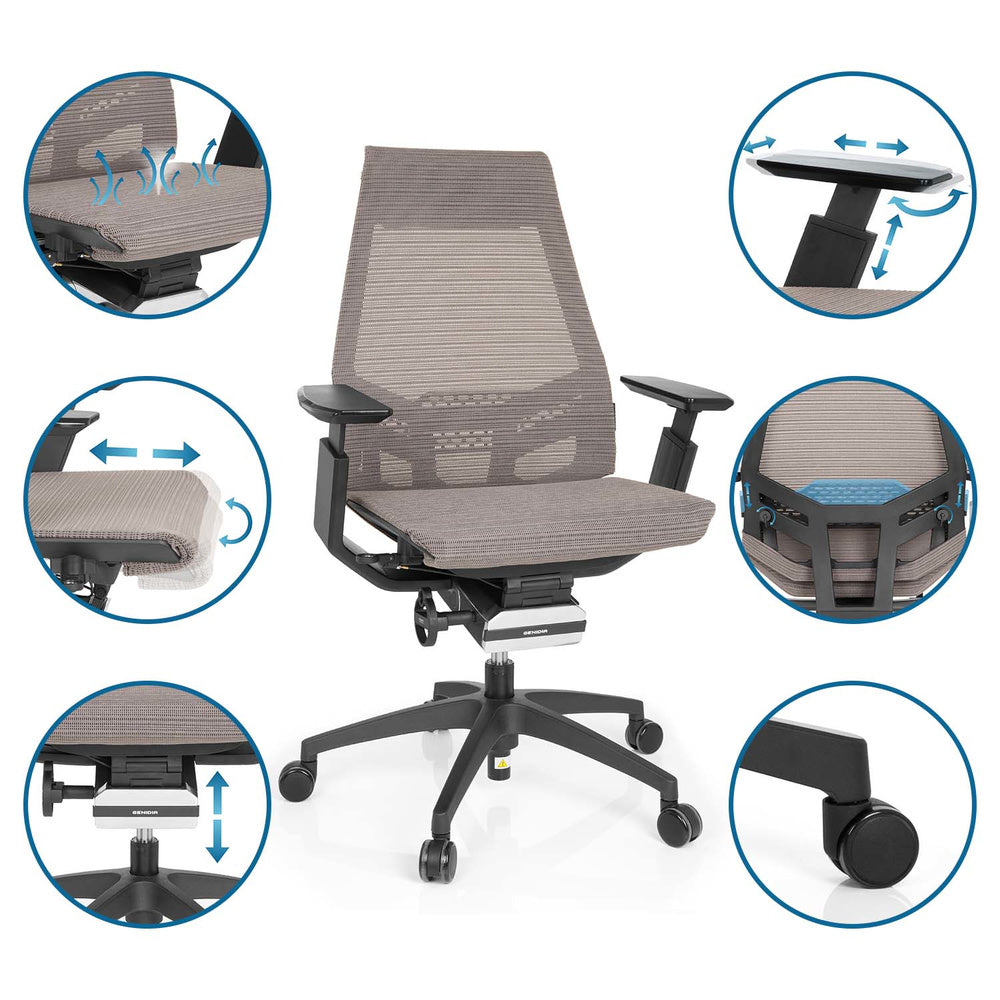 hjh OFFICE Bürostuhl Drehstuhl Stuhl GENIDIA SMART BLACK SIEHE TEXT/FOTO - 4251084661137