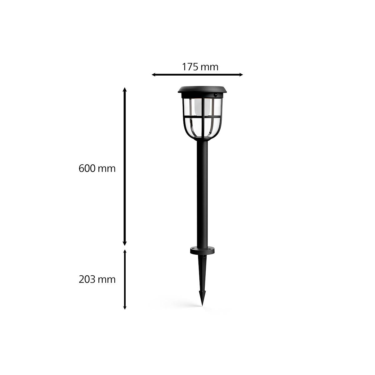 B-Ware Philips Lighting 8720169267213 Radii Solar Außenstandleuchte Mit Bewegungsmelder