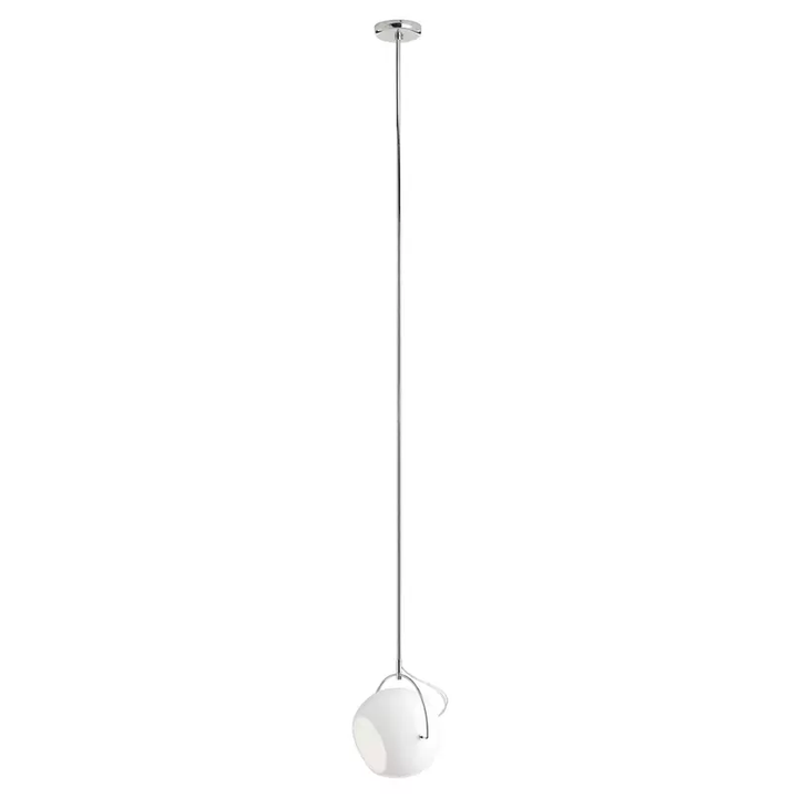 Fabbian Beluga weiß Glas-Hängeleuchte Pendellampe Hängelampe Licht 14 cm G9