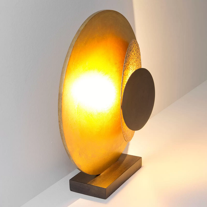 Holländer LED-Tischleuchte La Bocca Tischlampe Lampe Leuchte H 43 cm gold-braun