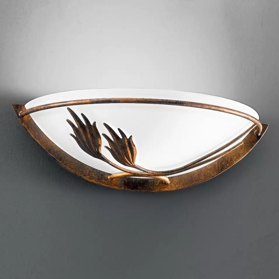 Orion Wandfluter Fleur Wandleuchte Flurleuchte Lampe Leuchte Gold Antik B-Ware - 9003090215096