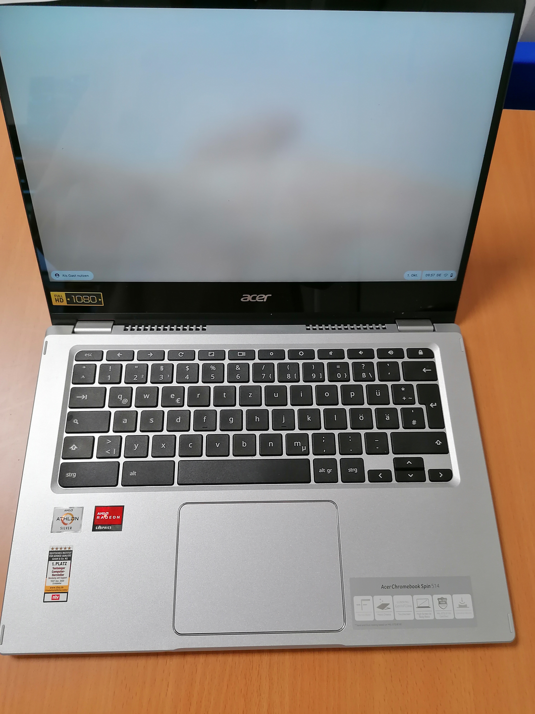 Acer Chromebook Spin 514 CP514-1H-R9PJ Laptop 14 Inch FHD Touch SIEHE TEXT